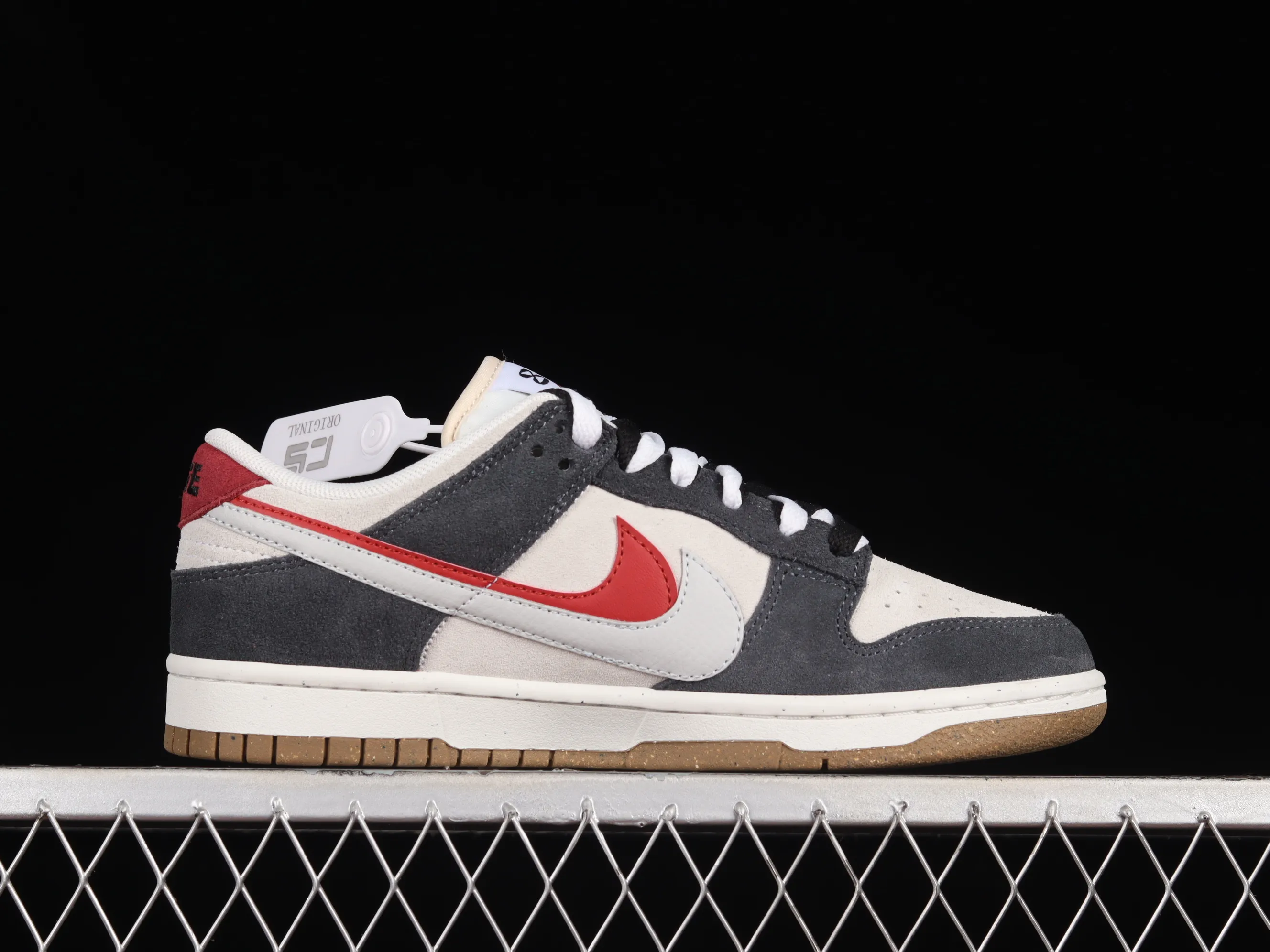 All categories Nk SB Dunk series Nk SB Dunk Low low-top sneakers Nk SB Dunk Low "85" gray red double hook SB low-top sports and leisure sneakers DO9457-104